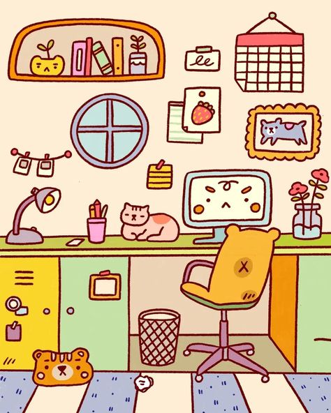 artsy cozy studio’s Instagram photo: “Ain't no minimalist, just pure kawaii 🖌️🎨😸 Which outline color you like the best? #cuteart #kawaiiillustration #kawaiidrawing…” Camera Illustration, Draw Color, Bobbie Goods, Crowd Of People, Funny Monsters, Minimalist Drawing, Kawaii Illustration, Funny Illustration, Cartoon Drawing