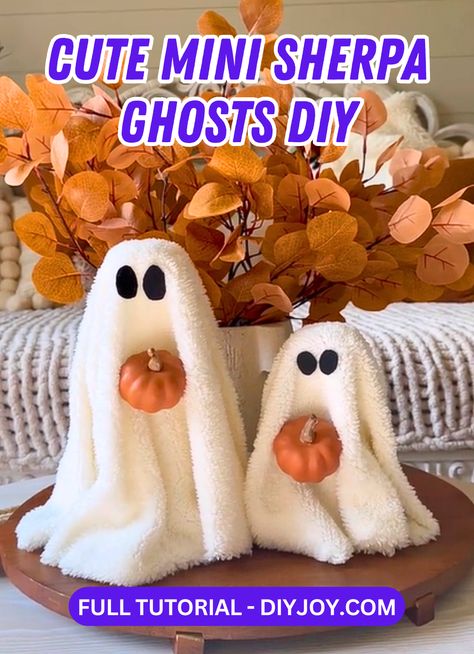 Fall Harvest Crafts, Diy Ghost Decoration, Classy Halloween Decor, Pumpkin Decorating Contest, Spooky Decorations, Ghost Crafts, Fall Decor Diy Crafts, Halloween Tablescape, Halloween Ghost Decorations