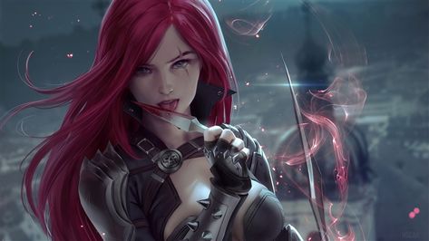 Katarina League Of Legends, Amazons Women Warriors, Warriors Wallpaper, Red Hair Woman, Fantasy Battle, Girls With Red Hair, Wallpapers Images, Wallpaper Trends, Warrior Girl