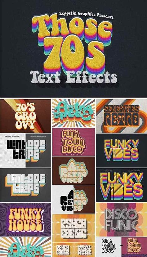 Disco Aesthetic Graphic Design, 70s Effect Photoshop, Typographie Logo, Vintage Logos, Wallpaper Retro, 타이포그래피 포스터 디자인, Retro Font, Retro Aesthetic, Photoshop Elements