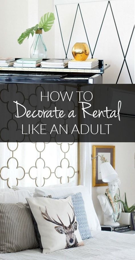 How to Decorate Like an Adult {Even if You're In a Rental or Have a Strict Budget) - Polished Habitat Decorate A Rental, Diy Home Decor For Apartments Renting, Film Decor, Boho Apartment, Diy Home Decor For Apartments, Apartment Decorating On A Budget, Decor Ikea, Inspire Me Home Decor, Rental Decorating