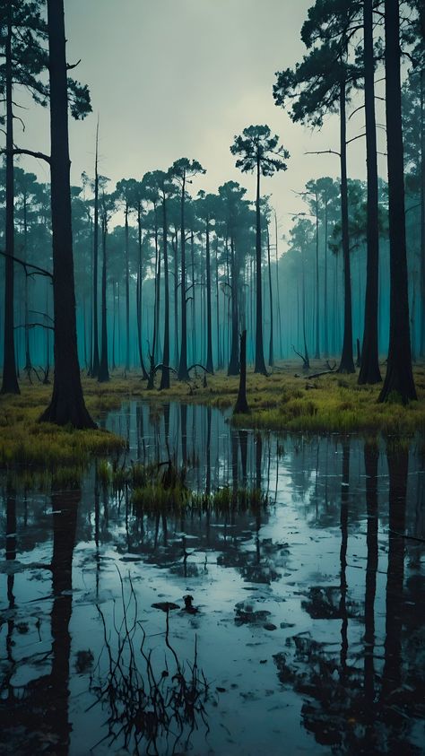 Click “VISIT” to see how we edit it. #Iphone #Samsung #wallpaper Swamp Forest, Rainny Day, Victoria Secret Wallpaper, Big Trees, Nice Colors, Forest Wallpaper, Glitter Wallpaper, Big Tree, Samsung Wallpaper