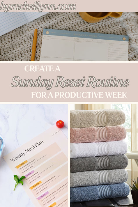 Let's have a productive Sunday reset! Get ahead for the upcoming week by planning and preparing (also relaxing). Follow my 6-step reset day routine to ensure your Monday will be successful! Reset day. Sunday reset checklist. Reset ideas. How to do a reset. Sunday Weekly Planning, Sunday Night Reset Routine, Sunday Reset Checklist, Weekly Reset Checklist, Reset Day Routine, Weekly Reset Routine, Monday Reset, Sunday Checklist, Reset Ideas