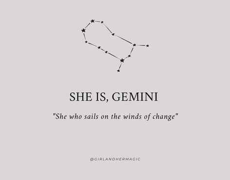 She Is Gemini, Zodiac Sign, White, Black