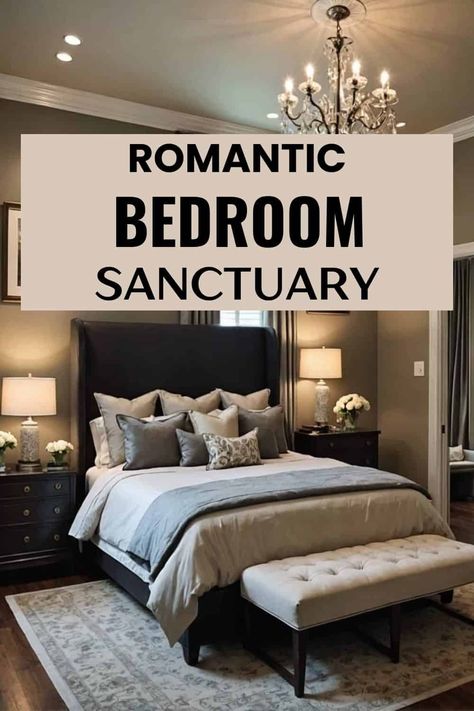 Romantic Master Bedroom Decor Ideas - West Magnolia Charm Primary Suite Decor Ideas, Relaxing Oasis Bedroom, Rice Bed Bedroom Decor Modern, Classy Bedroom Decor Ideas, Master Modern Bedroom Ideas Luxury, Botanical Guest Bedroom, Romantic Bedroom Furniture, Bedroom Suites Ideas, Master Bedrooms Decor With Black Furniture