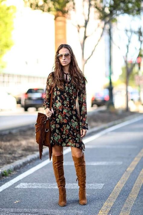 Street Style: estilo en la Gran Manzana Boho Print Dress, New York Fashion Week Street Style, Nyfw Street Style, Mode Boho, Fashion Blogger Style, Autumn Street Style, Fall Street Style, Look Vintage, Cool Street Fashion