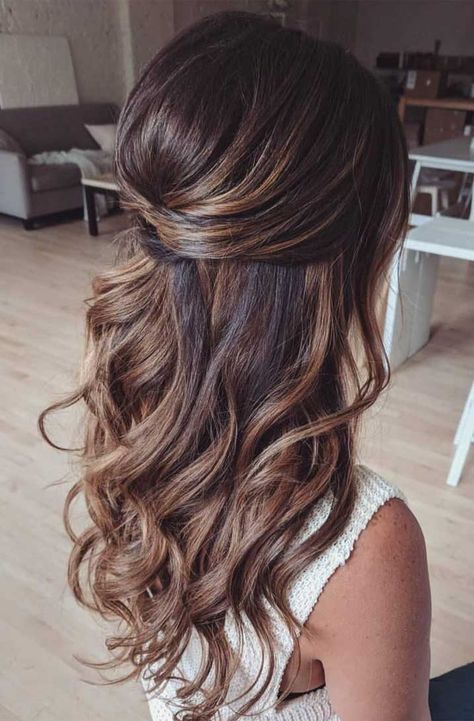 39 Gorgeous Half Up Half Down Hairstyles Wedding Hair Half, Bridesmaid Hair Makeup, Long Hair Extensions, Elegant Wedding Hair, Prom Hairstyles For Long Hair, Wedding Hair Inspiration, Wedding Hair Down, Penteado Cabelo Curto, Wedding Hairstyles For Long Hair