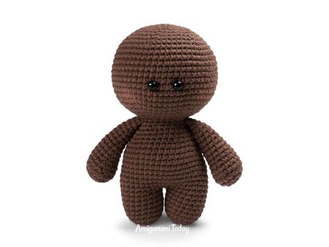 Crochet Dolls Body Free Patterns, Crochet Body Amigurumi, Free Crochet Body Pattern, Square Head Amigurumi Pattern, Amigurumi Doll Head Pattern Free, Doll Body Crochet Pattern Free, Amigurumi Voodoo Doll Free Pattern, Crochet Amigurumi Doll Body Free Pattern, Crochet Doll Head Free Pattern