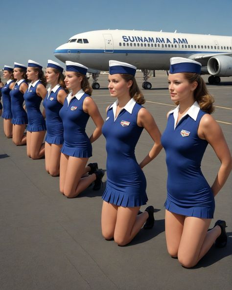 Vintage Flight Attendant Uniform, Air Hostess Uniform, Airline Stewardess, Genderqueer Fashion, Stewardess Uniform, Flight Attendant Fashion, Flight Attendant Uniform, Flight Crew, Hot Women Dress