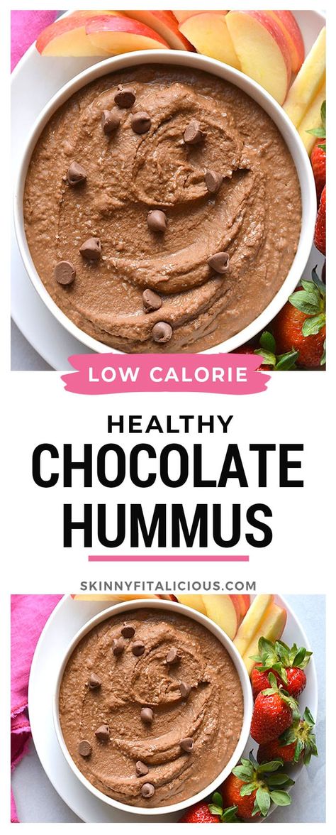 Hummus Healthy, Low Calorie Chocolate, Chocolate Hummus, Healthy Dark Chocolate, Dessert Hummus, High Protein Desserts, Super Healthy Kids, Healthier Desserts, Keto Friendly Desserts