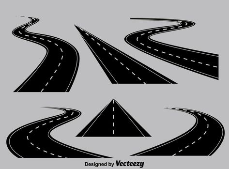 Perspective Highway Collection Vector Highway Drawing, Highway Illustration, Road Map Design, Roadmap Infographic, Road Traffic Signs, Bike Cake, Cinema Sign, Graphical Design, Road Vector