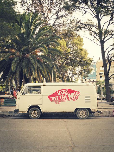 so i like the shoes vans... but the vehicle vans are a little creepy... Old Van, Palm Trees, The Road, Trees, Road, Van