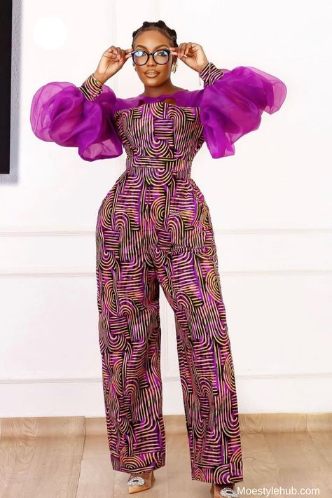 Hi Ladies,Welcome To Another Styles And Outfit Blog Post. Today We Would Be Journeying Through The Land Of Classy and Modest Asoebi styles for Weddings and Birthdays And You Definitely Would Love Them All. Ankara Jumpsuit Styles, Ankara Styles For Ladies, Ankara Jumpsuit, African Print Jumpsuit, Trendy Ankara Styles, Hey Beautiful, Kaftan Designs, 2piece Outfits, Office Wardrobe