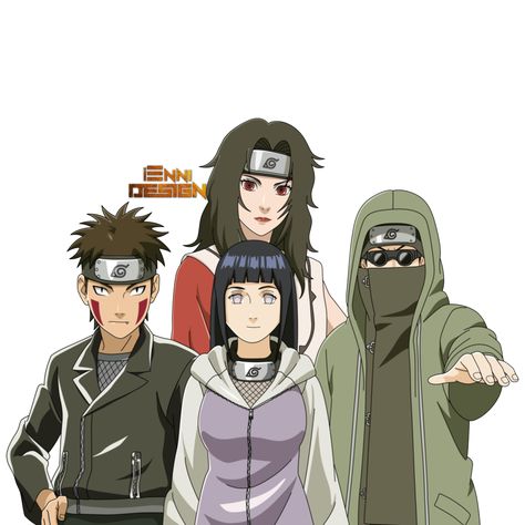 Naruto Shippuden| Team Kurenai (Team 8) by iEnniDESIGN Team 8 Naruto, Team Kurenai, Choji Akimichi, Kiba Inuzuka, Shino Aburame, Naruto Teams, Team 8, Naruto Shippuden Sasuke, Naruto And Boruto