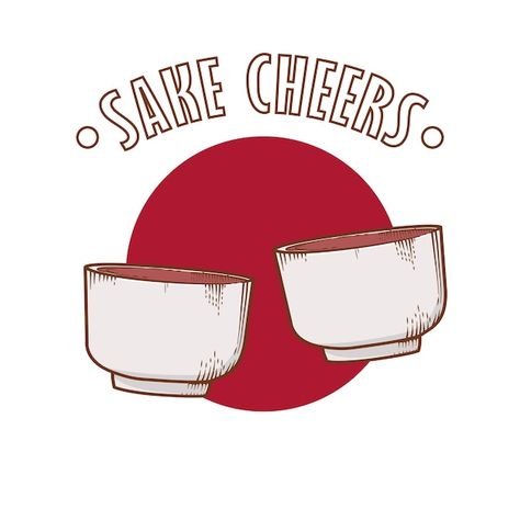 Japanese Alcohol Drinks, Sake Illustration, Japanese Alcohol, Bistro Logo, Drink Recipes Nonalcoholic, Sip And See, Sake Bottle, Japanese Sake, Food Poster