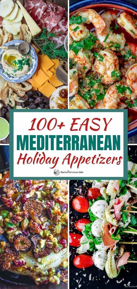 Need some new Holiday appetizers this season? Take a look at these 100 + Mediterranean Holiday Appetizers! Recipes and instructions included - your guests will love these dishes! Mediterranean Party Food, Mediterranean Recipes Appetizers, Mezze Recipes, Hummus Falafel, The Best Hummus, Mediterranean Diet Snacks, Mediterranean Snacks, Best Hummus, Mediterranean Appetizers