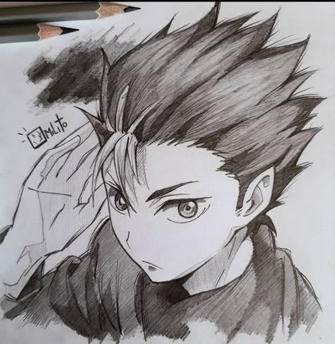 Yuu Nishinoya, Anime Haikyuu, Anime Drawing, Anime Character Drawing, Anime Sketch, Art Anime, Character Drawing, Anime Character, Anime Drawings