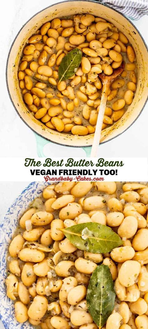 Southern Butter Beans, Lima Bean Recipes, Butter Beans Recipe, Beans In Crockpot, Vegan Beans, Lima Beans, Beans Recipe, Butter Beans, Vegan Cooking