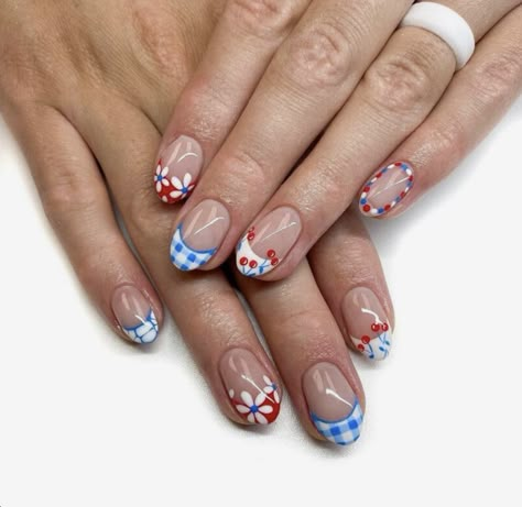 Cute Fourth Of July Nails, Nail Designs For Summer 2023, Forth Of July Nails, Nail Inspo 2023, Fun Nail Designs, 4th Nails, Nail Designs For Summer, Fourth Of July Nails, 4th Of July Nails