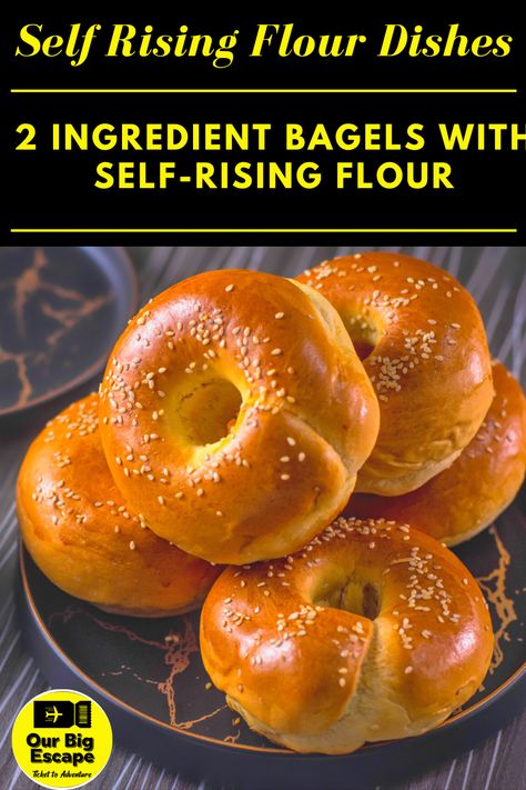 Self Rising Flour Bagels, Scones Self Rising Flour Recipe, What Can You Make With Self Rising Flour, Recipe For Self Rising Flour, Vegan Self Rising Flour Recipes, Self Rising Flour Muffins, Things To Make With Self Rising Flour, Bread Recipe With Self Rising Flour, Baking With Self Rising Flour