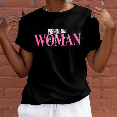 Branded Shirts Women, Women Empowerment Shirts, Women T Shirt Design Ideas, Oversized Tee Outfit, Pastor's Wife, Woman Empowerment, Twin Shirts, Creative T Shirt Design, Phenomenal Woman