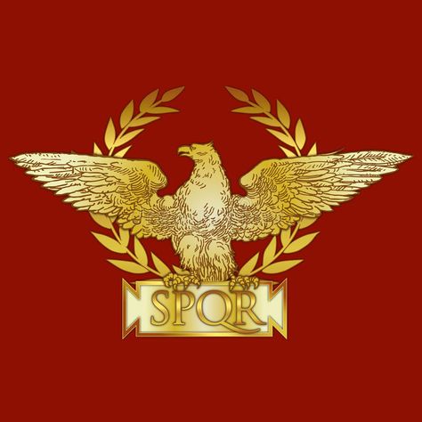 Roman Empire coat of arm, historical symbol. Vector file, illustration vector illustration File Illustration, Imperial Eagle, Italian Country, Tiger Tattoo Design, Flag Signs, Eagle Logo, Coat Of Arm, Flags Of The World, Roman Empire