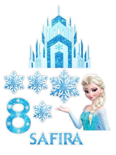 Frozen Theme Party Decorations, Frozen Elsa Cake Topper, Frozen Party Printables, Topper Frozen, Frozen Cupcake Toppers, Elsa Cake Toppers, Frozen Printables, Elsa Cake, Frozen Cupcakes