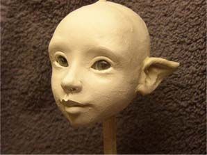 Sculpting head tutorial - Hannie Sarris Sculpting Tutorials, Polymer Clay Fairy, Polymer Clay Figures, Clay Fairies, Fairy Crafts, Polymer Clay Dolls, On A Stick, Clay Figures, Sculpting Clay