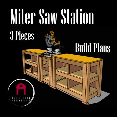 Chop Saw Station, Miter Station, Built In Table, Small Workbench, Miter Saw Station, Saw Station, Table Saw Station, Mitre Saw Station, Table Saw Workbench