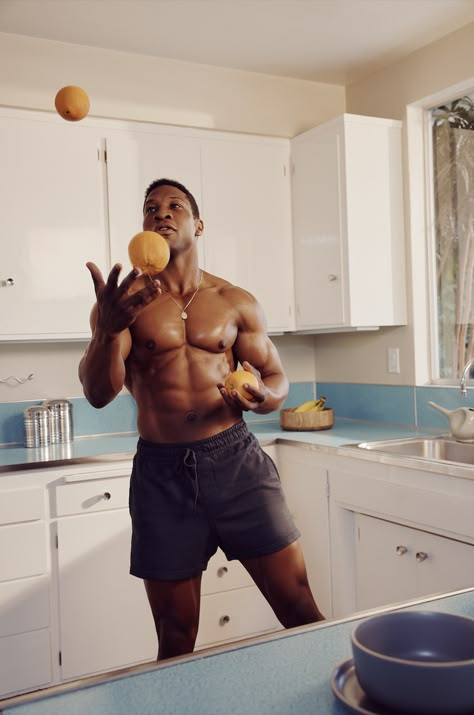 Jonathan Majors, Kang The Conqueror, Mens Health Magazine, Best Physique, Black Actors, Poses References, Health Magazine, Black Men Fashion, Mens Health