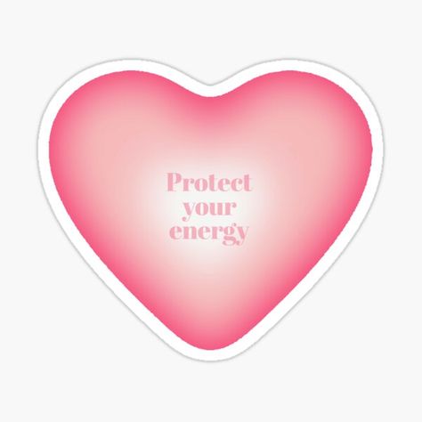 2024 Sticker Design, Aura Stickers, Basic Stickers, Protect My Energy, Energy Stickers, Aura Heart, Stickers Cool, Sticker Design Inspiration, Protect Your Energy