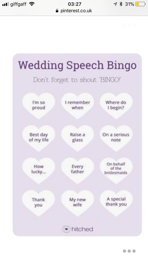 Bingo For Kids, When I Get Married, Wedding Speech, Wedding Games, Wedding Checklist, I Got Married, Affordable Wedding, The Perfect Wedding, Wedding Plans