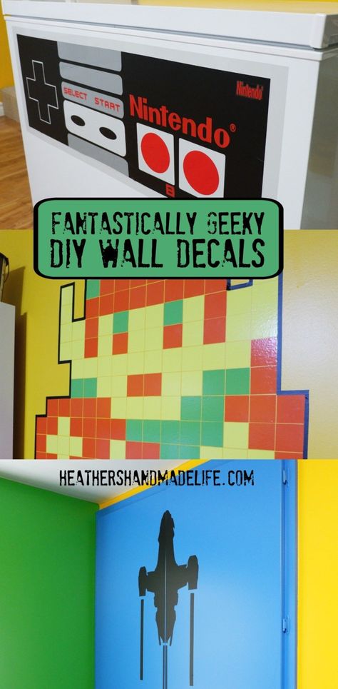 Diy Gaming Room, Office Wall Paints, Video Game Bedroom, Super Mario Game, Gaming Bedroom, Mario Game, Gaming Room Decor, Room Wall Painting, Geek Crafts