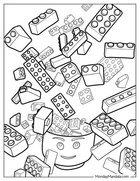 22 fun & educational toy coloring pages for kids. Free printable. #Board_Game_Coloring_Pages #3rd_Grade_Coloring_Pages #Lego_Coloring_Page #Lego_Coloring_Sheet Board Game Coloring Pages, Lego Week Activities For Kids, Lego Colouring Pages, Lego Coloring Pages Printables Free, Disney Coloring Sheets Free Printables, Boys Colouring Pages, Lego Coloring Page, Lego Colouring, Coloring Pages For Ipad