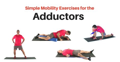 Simple Hip Adductor Stretches and and Mobility Exercises Adductor Stretch, Hip Adduction, Adductor Workout, Bowen Therapy, Lower Body Workout Routine, Corrective Exercises, Thigh Workout, Sciatica Exercises, Hip Flexor Stretch