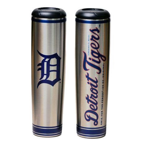 This Metal Bat tumbler is the ultimate drinkware for a true Detroit Tigers fan. It offers a double-walled, vacuum-sealed construction to keep drinks hot or cold for hours. Best of all, the large Detroit Tigers graphics and innovative baseball bat design remind you to SWIG for the fences. Baseball Bat Design, Bat Tumbler, Black Friday In July, Metal Bat, Bat Design, Store Signs, Detroit Tigers, Vacuum Sealing, Baseball Bat