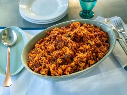 Gullah Red Rice Recipe | Food Network Delicious Miss Brown, Red Rice Recipe, Kardea Brown, Barbecue Sides, Brown Recipe, Comfort Casseroles, Red Rice, Smoked Pork, Supper Club