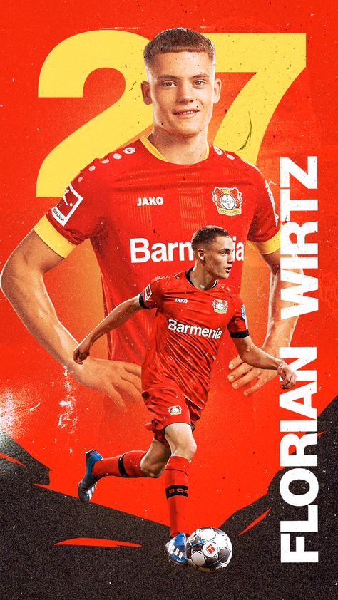 Florian Wirtz Poster Poster Sport, Poster Football, Football Posters, Football Stars, Sports Posters, Social Media Photography, Fc Bayern Munich, Sports Graphic Design, Interpersonal Relationship