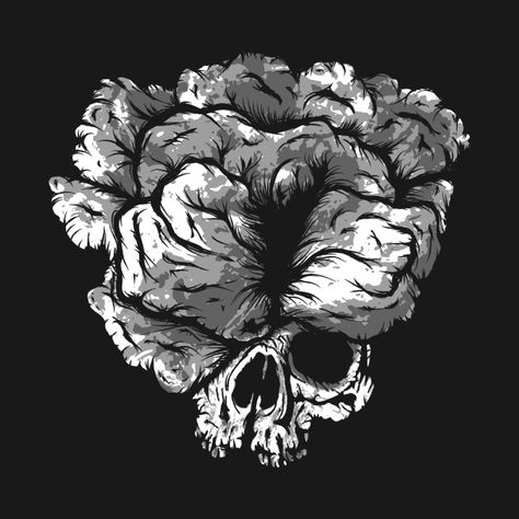 Check out this awesome 'Clicker+Skull' design on @TeePublic! Clicker Drawing Tlou, Tlou Clicker Art, The Last Of Us Clicker Drawing, Tlou Symbols, Clicker Tattoo, Clicker Zombie, Clickers The Last Of Us, Cordyceps Zombies, Tlou Art