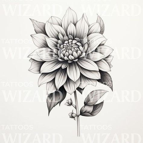 Dahlia Tattoo Design, Dahlia Flower Tattoos, Dahlia Tattoo, Monochrome Aesthetic, Flower Tattoo Meanings, Beauty Of Flowers, Dahlia Flowers, Floral Tattoo Design, Unique Tattoo Designs