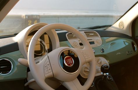 Mint green Fiat Mint Green Fiat 500 Aesthetic, Sage Green Fiat 500, Mint Green Fiat 500, Green Fiat 500, Fiat 500 Interior, Mini Cooper Sport, Fiat 500 Pop, Fiat 500 Lounge, Fiat 500c