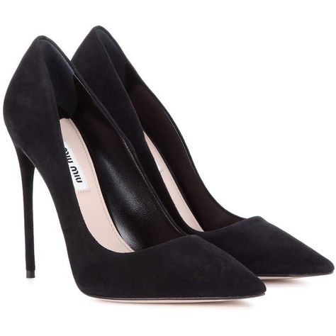 Miu Miu Suede Pumps (3,375 MYR) ❤ liked on Polyvore featuring shoes, pumps, miu miu, heels, black, black heel pumps, kohl shoes, black heeled shoes, heel pump and black shoes Miu Miu Pumps, Elegant Shoes Heels, Dr Shoes, Black Suede Shoes, Fashion Shoes Heels, Shoes Heels Classy, Black Shoes Heels, Suede Leather Shoes, Classy Shoes