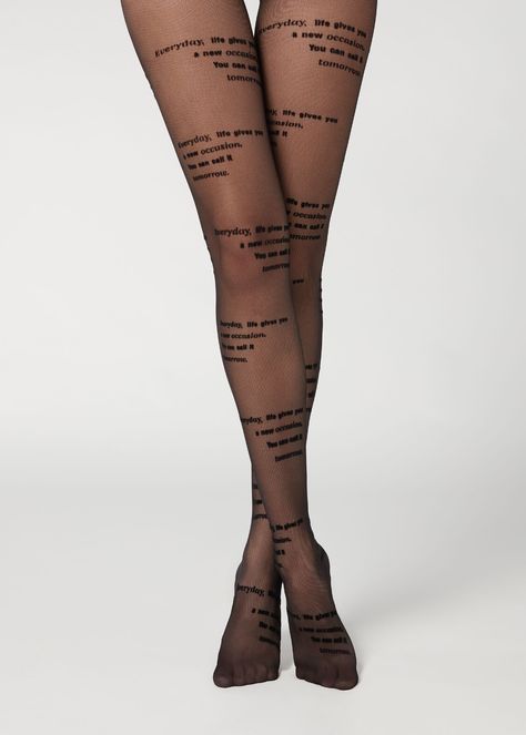 40 Denier Mesh Tights with Future Print - Patterned tights - Calzedonia Mesh Tights, Patterned Tights, Stocking Tights, Black Week, Velvet Bow, Womens Tights, Clean Hands, Faux Leather Leggings, Fashion Lookbook