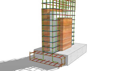 Insulated rammed earth section with rebar Rammed Earth Wall Construction, Rammed Earth Homes House Plans, Passive Building, Rammed Earth Homes, Museum Plan, Building Envelope, Rammed Earth Wall, Rammed Earth, Cob House