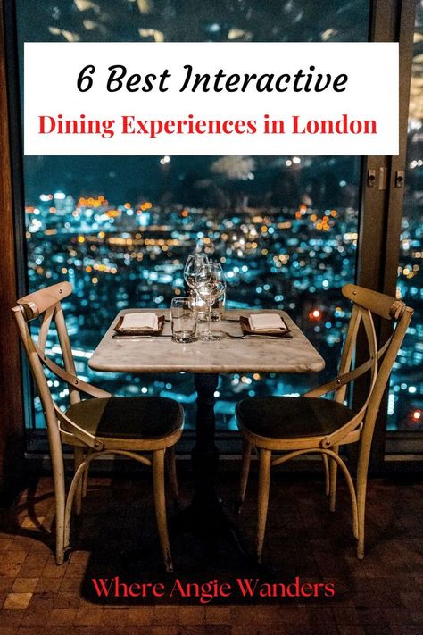 picture of two chairs and a table against a window with a night view of London Windsor London, Bucket List Holidays, Travel England, Animal Experiences, Dine In, Things To Do In London, London Restaurants, Visit London, London Travel