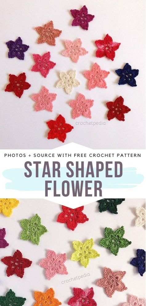 Crochet Small Flower, Scrap Yarn Crochet, Crochet Applique Patterns Free, Crochet Flats, Freedom Of Choice, Crochet Granny Square Afghan, Pretty Crochet, Crochet Flowers Free Pattern, Crochet Stars