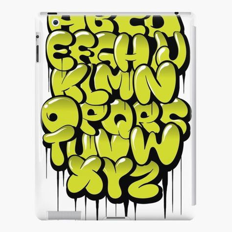 Alphabet Graffiti, Graffiti Lettering Alphabet, Graffiti Letters, Graffiti Lettering Fonts, Canvas Letters, Bubble Style, 3d Street Art, Graffiti Alphabet, Graffiti Font