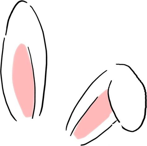 Bunny Ears Drawing, Royal Icing Templates, Bunny Paws, Blue Hair Anime Boy, Kpop Sticker, How To Draw Ears, Cute Png, Bunny Tattoos, Cool Pictures For Wallpaper