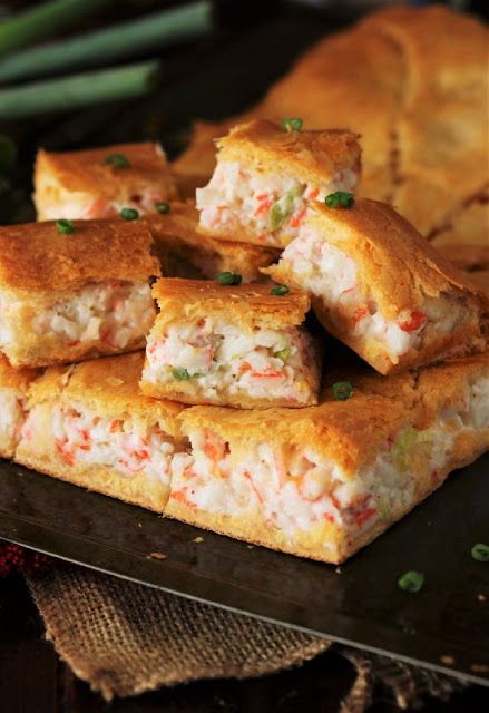 Crab Crescent Bites Immitation Crab Recipes, Crock Pot Mashed Potatoes, Crescent Sausage Bites, Easy Breakfast Pizza, Crescent Roll Appetizers, The Kitchen Is My Playground, Crescent Recipes, Crab Dishes, Southern Cornbread