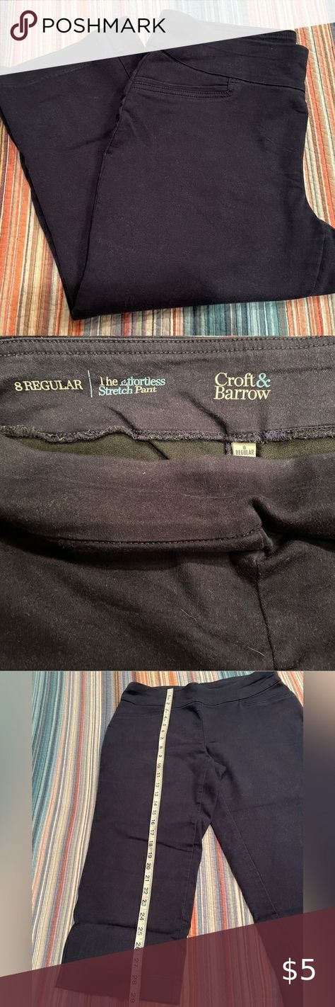 Croft & Barrow Navy Capris (size 8)